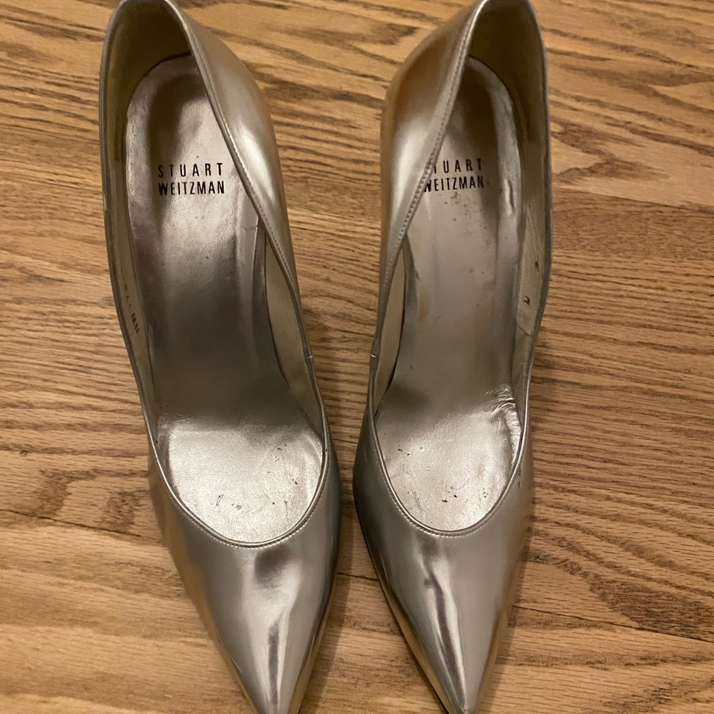 Stuart Weitzman Silver Pumps